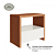 Mesa De Cabeceira Design Moderno Com Gaveta OffWhite/Freijó 100% MDF 67x58x37cm - Imagem 3