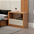 Mesa De Cabeceira Design Moderno Com Gaveta OffWhite/Freijó 100% MDF 67x58x37cm - Imagem 2