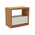 Mesa De Cabeceira Design Moderno Com Gaveta OffWhite/Freijó 100% MDF 67x58x37cm - Imagem 1