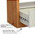Mesa De Cabeceira Design Moderno Com Gaveta OffWhite/Freijó 100% MDF 67x58x37cm - Imagem 4