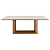 Mesa Sala Jantar 180x90cm Base de Madeira Laminada Tampo de Vidro Laqueado Off White - Imagem 1