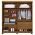 Guarda Roupa Master 4 Portas 1.40m 3 Gavetas 100% MDF Cinamomo - Imagem 2
