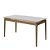 Mesa Sala Jantar Wind Retangular Madeira Maciça Nature/Mel 1,40x0,90 MT Tampo Vidro Laqueado Off White - Imagem 1