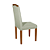 Cadeira Jantar Viene Com Puxador Madeira Maciça Estofada Tecido New Boucle Bege - Imagem 2