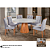 Mesa Jantar Fênix Redonda 1.50m Base Madeira Tampo Vidro Laq - Imagem 4