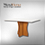 Mesa Jantar Viena 1.60X90m Base Madeira Lam Tampo Vidro Laq - Imagem 3