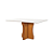 Mesa Jantar Viena 1.60X90m Base Madeira Lam Tampo Vidro Laq - Imagem 1