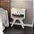 Mesa Cabeceira Isís 45x65x35cm 1 Gav MDF Branco - Imagem 4