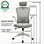 Cadeira De Escritório Brin7 Ergonômica Mesh Ajuste Lombar - Imagem 5