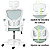 Cadeira De Escritório Brin7 B7 002 Ergonômica Branca Mesh - Imagem 5