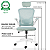 Cadeira De Escritório Brin7 B7 002 Ergonômica Branca Mesh - Imagem 9
