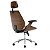 Cadeira Escritorio Diretor Luxo Madeira Nogueira - Imagem 3