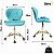 Cadeira de Escritório Giratória Ajustável Brin7 – Design Ergonômico e Conforto Diário | Azul - Imagem 4