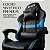 Cadeira Gamer Brin7 Couro Sintético Preto Azul - Imagem 2