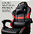 Cadeira Gamer Brin7 Couro Sintético Preto Vermelho - Imagem 2