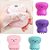 Esponja de Silicone Massageador Esfoliante Limpeza Facial Polvo para Skincare - Imagem 3