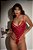 Body Kylie de renda fio dental vermelho - Imagem 1