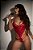 Body Kylie de renda fio dental vermelho - Imagem 4
