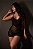 Camisola Doce Malicia sem bojo em tule liso Preto - Imagem 3