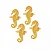 Conjunto 4 Anéis para Guardanapos de Zinco Cavalo Marinho Dourado 6cm x 4cm x 4cm - Wolff - Imagem 4