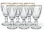 Conjunto 06 Taças Diamante com Filete Dourado 340ML - Imagem 1