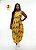 Vestido Longo Afro Amarelo Grafite – 96% Poliéster 04% Elastano - Imagem 1
