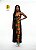 Vestido Longo Afro Cut Out Estampa Preto Kente Afro Tradicional - Imagem 1