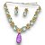 Conjunto Semijoia Luxo Pedraria Zircônias Cor Verde Claro - Imagem 1