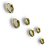 Brinco Semijoia Trio Argolinhas Cravejada Zircônias Cristal Tubo abaulado 3mm - Imagem 1
