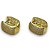 Brinco Semijoia Argola Luxo Cravejada Zircônias Cristal 12mm - Imagem 1