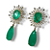 Conjunto Semijoia Luxo Pedras Naturais Verde com Microzircônias - Imagem 3
