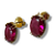 Conjunto Semijoia Luxo Pedras Naturais Rosas - Imagem 3
