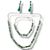 Conjunto Semijoia Luxo Gota Pedra Verde Natural - Imagem 1