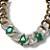 Conjunto Semijoia Luxo Pedra Natural Verde Cravejado com Microzircônias - Imagem 2