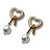 Conjunto Semijoia Luxo Coração com Microzircônias e Pérolas - Imagem 3