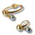 Conjunto Semijoia Luxo Bolinhas Diamantadas Dois Banhos - Imagem 1