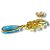 Conjunto Semijoia Luxo Pedra Natural Azul e Cristal - Imagem 4