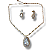 Conjunto Semijoia Luxo Pedra Natural Cristal - Imagem 5