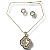 Conjunto Semijoia Luxo Inspiração Trevo Português Madrepérola com Microzircônias - Imagem 4
