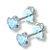 Brinco Prata 925 Ponto de Luz Coração 4mm - Imagem 2