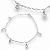 Choker Prata 925 Elo Grumet com Pingente Ponto Luz Redondo Cristal - Imagem 1