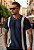 CAMISETA MASCULINA TEXTURIZADA AZUL/OFF WHITE - Imagem 1