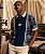 Camisa Polo Masculina Paris Toile de Jouy Azul Marinho - Imagem 1