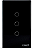 Interruptor Zigbee Inteligente Smart 3 Botões Ekaza Preto - Imagem 1