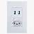 Tomada Inteligente Parede Usb Embutir 10A Interruptor JWCOM - Imagem 1