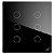 Interruptor Touch Inteligente Wi-fi e RF 6 Botões 4x4 Preto - Imagem 1