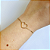 Pulseira Elos Groumet com Coração de Fio Ouro 10K - Imagem 4