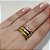 Anel Semi Oco 3 Cores Ouro 18K e 10K Acabamento Trabalhado - Imagem 2