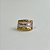 Anel Semi Oco 3 Cores Ouro 18K e 10K Acabamento Trabalhado - Imagem 1