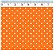 TRICOLINE LARANJA 100% ALGODÃO ESTAMPADA PLUS POÁ 0,50cm X 1,50m | P1010C34E - Imagem 1